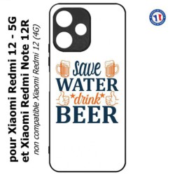 Coque pour Xiaomi Redmi Note 12R - Save Water Drink Beer Humour Bière
