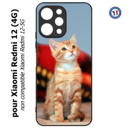 Coque pour Xiaomi Redmi 12 (4G) - Adorable chat - chat robe cannelle