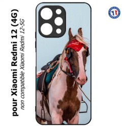 Coque pour Xiaomi Redmi 12 (4G) - Coque cheval robe pie - bride cheval