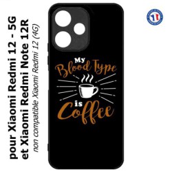 Coque pour Xiaomi Redmi 12 5G - My Blood Type is Coffee - coque café