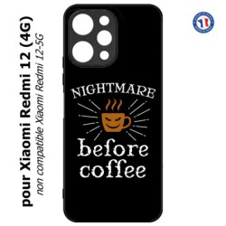Coque pour Xiaomi Redmi 12 (4G) - Nightmare before Coffee - coque café