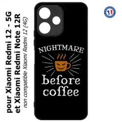 Coque pour Xiaomi Redmi Note 12R - Nightmare before Coffee - coque café