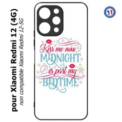 Coque pour Xiaomi Redmi 12 (4G) - Kiss me now Midnight is past my Bedtime amour embrasse-moi