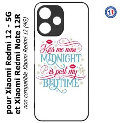 Coque pour Xiaomi Redmi Note 12R - Kiss me now Midnight is past my Bedtime amour embrasse-moi