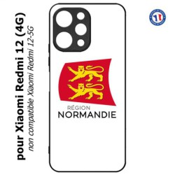 Coque pour Xiaomi Redmi 12 (4G) - Logo Normandie - Écusson Normandie - 2 léopards