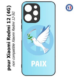 Coque pour Xiaomi Redmi 12 (4G) - blanche Colombe de la Paix