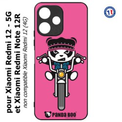 Coque pour Xiaomi Redmi Note 12R - PANDA BOO© Moto Biker - coque humour