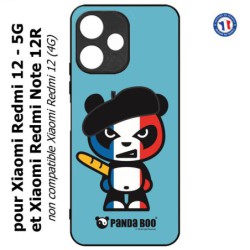 Coque pour Xiaomi Redmi Note 12R - PANDA BOO© Français béret baguette - coque humour