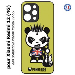 Coque pour Xiaomi Redmi 12 (4G) - PANDA BOO© Punk Musique Guitare - coque humour
