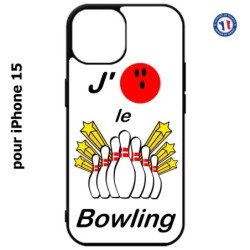 Coque pour iPhone 15 - J'aime le Bowling