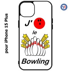 Coque pour iPhone 15 Plus - J'aime le Bowling
