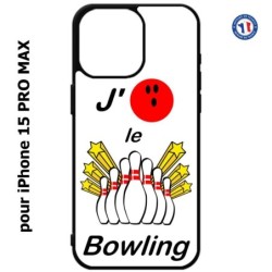Coque pour iPhone 15 Pro Max - J'aime le Bowling