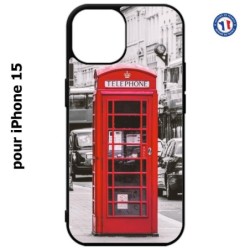 Coque pour iPhone 15 - Cabine téléphone Londres - Cabine rouge London
