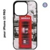Coque pour iPhone 15 Pro - Cabine téléphone Londres - Cabine rouge London