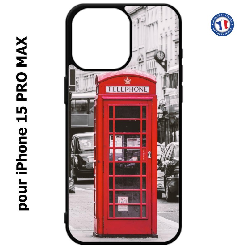 Coque pour iPhone 15 Pro Max - Cabine téléphone Londres - Cabine rouge London