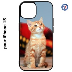 Coque pour iPhone 15 - Adorable chat - chat robe cannelle