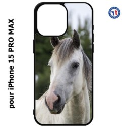 Coque pour iPhone 15 Pro Max - Coque cheval blanc - tête de cheval