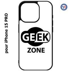 Coque pour iPhone 15 Pro - Logo Geek Zone noir & blanc