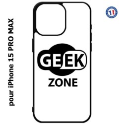 Coque pour iPhone 15 Pro Max - Logo Geek Zone noir & blanc