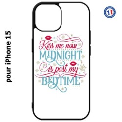 Coque pour iPhone 15 - Kiss me now Midnight is past my Bedtime amour embrasse-moi