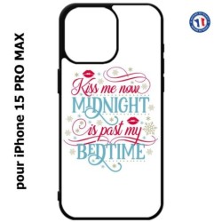 Coque pour iPhone 15 Pro Max - Kiss me now Midnight is past my Bedtime amour embrasse-moi