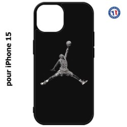 Coque pour iPhone 15 - Michael Jordan 23 shoot Chicago Bulls Basket
