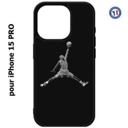 Coque pour iPhone 15 Pro - Michael Jordan 23 shoot Chicago Bulls Basket