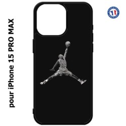 Coque pour iPhone 15 Pro Max - Michael Jordan 23 shoot Chicago Bulls Basket