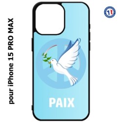 Coque pour iPhone 15 Pro Max - blanche Colombe de la Paix