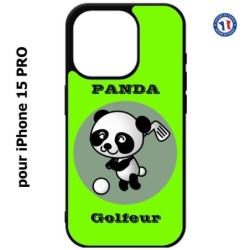 Coque pour iPhone 15 Pro - Panda golfeur - sport golf - panda mignon