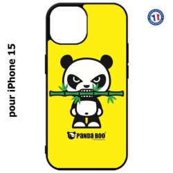 Coque pour iPhone 15 - PANDA BOO© Bamboo à pleine dents - coque humour