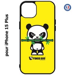 Coque pour iPhone 15 Plus - PANDA BOO© Bamboo à pleine dents - coque humour