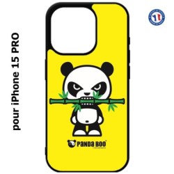 Coque pour iPhone 15 Pro - PANDA BOO© Bamboo à pleine dents - coque humour
