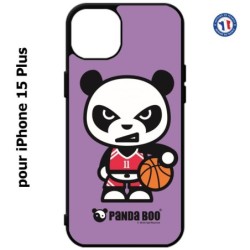 Coque pour iPhone 15 Plus - PANDA BOO© Basket Sport Ballon - coque humour