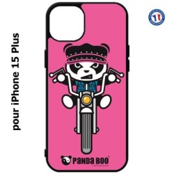Coque pour iPhone 15 Plus - PANDA BOO© Moto Biker - coque humour