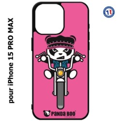 Coque pour iPhone 15 Pro Max - PANDA BOO© Moto Biker - coque humour