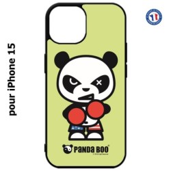 Coque pour iPhone 15 - PANDA BOO© Boxeur - coque humour
