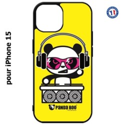 Coque pour iPhone 15 - PANDA BOO© DJ music - coque humour
