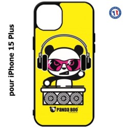 Coque pour iPhone 15 Plus - PANDA BOO© DJ music - coque humour