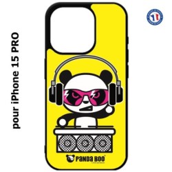 Coque pour iPhone 15 Pro - PANDA BOO© DJ music - coque humour