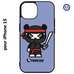 Coque pour iPhone 15 - PANDA BOO© Ninja Boo noir - coque humour