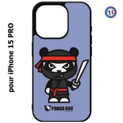 Coque pour iPhone 15 Pro - PANDA BOO© Ninja Boo noir - coque humour