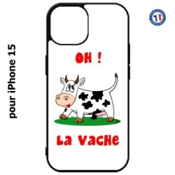 Coque pour iPhone 15 - Oh la vache - coque humoristique