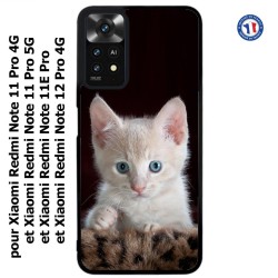 Coque pour Xiaomi Redmi Note 11 PRO 4G et 5G Bébé chat tout mignon - chaton yeux bleus