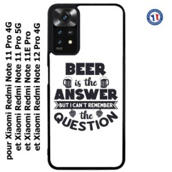 Coque pour Xiaomi Redmi Note 12 PRO 4G - Beer is the answer Humour Bière