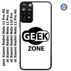 Coque pour Xiaomi Redmi Note 11E PRO Logo Geek Zone noir & blanc