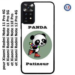 Coque pour Xiaomi Redmi Note 12 PRO 4G - Panda patineur patineuse - sport patinage