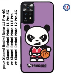 Coque pour Xiaomi Redmi Note 11 PRO 4G et 5G PANDA BOO© Basket Sport Ballon - coque humour