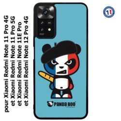 Coque pour Xiaomi Redmi Note 11E PRO PANDA BOO© Français béret baguette - coque humour