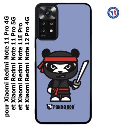 Coque pour Xiaomi Redmi Note 11E PRO PANDA BOO© Ninja Boo noir - coque humour